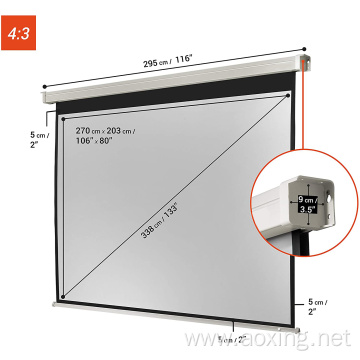 White Professional motorized Electric Projection screen